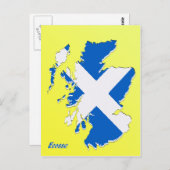 Karte Schottlands Postkarte (Vorne/Hinten)