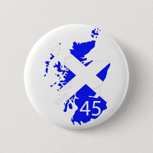 Karte Schottlands Saltire Button