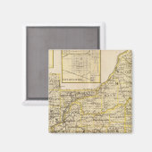 Karte Schuyler, Mason, braun Magnet (Vorderseite/Rückseite)