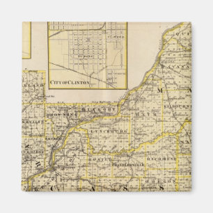 Karte Schuyler, Mason, Braun Magnet
