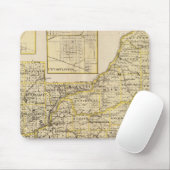 Karte Schuyler, Mason, Braun Mousepad (Mit Mouse)