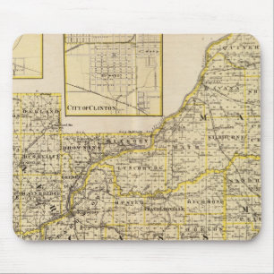 Karte Schuyler, Mason, Braun Mousepad