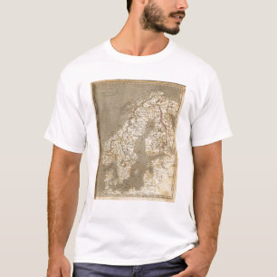 Karte Schwedens, Norwegen durch Arrowsmith T-Shirt