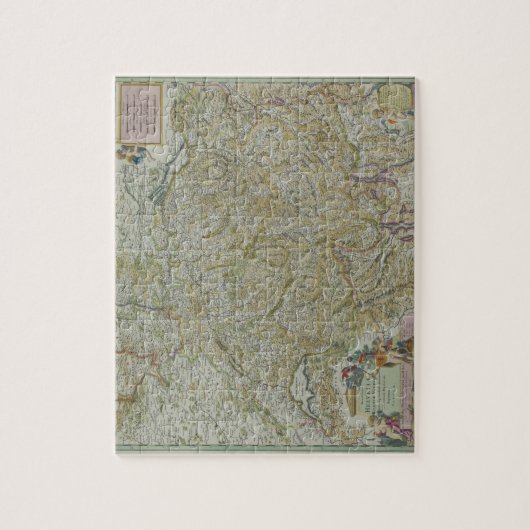 Karte Schweiz 2 Puzzle (Vertikal)