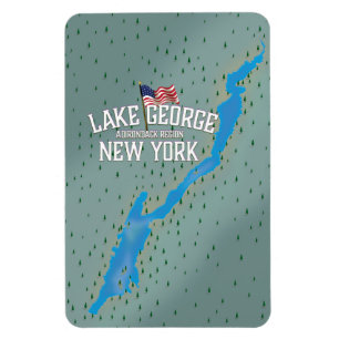 Karte See-Georges New York Magnet
