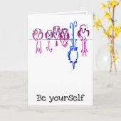 Karte "Seien Sie sich selbst" (+ Ihre Nachricht dr (Gelbe Blume)