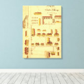 KARTE SHAKER VILLAGE, 1849 LEINWANDDRUCK (Insitu (Holzboden))