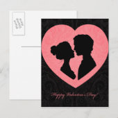 Karte Silhouettenvalentines Tages (Vorne/Hinten)