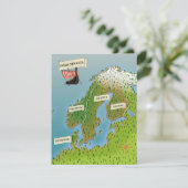 Karte Skandinaviens (Stehend Vorderseite)