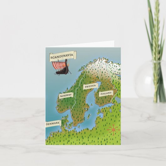 Karte Skandinaviens (Vorderseite)