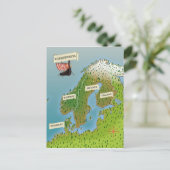 Karte Skandinaviens (Stehend Vorderseite)