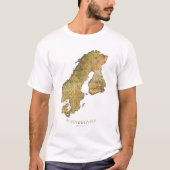 Karte Skandinaviens Kartographie T-Shirt (Vorderseite)