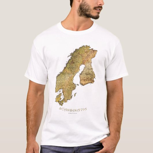 Karte Skandinaviens Kartographie T-Shirt (Vorderseite)
