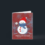 Karte - Snowman Baseball<br><div class="desc">Passen Sie diese Karte mit Ihrem personalisierten Text an.</div>
