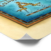 Karte So. Cal Blue Water Poster (Ecke)