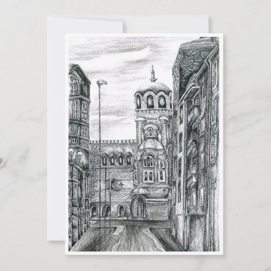 Karte, Sofia Hauptstadt von Bulgarien Dankeskarte (Vorderseite)