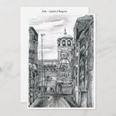 Karte, Sofia Hauptstadt von Bulgarien Dankeskarte (Vorne/Hinten)