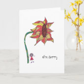 Karte - Sonnenblume tut mir leid (Gelbe Blume)