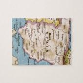 Karte Spanien Vintages Design Puzzle (Horizontal)