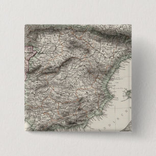 Karte Spaniens und Portugals von Stieler Button