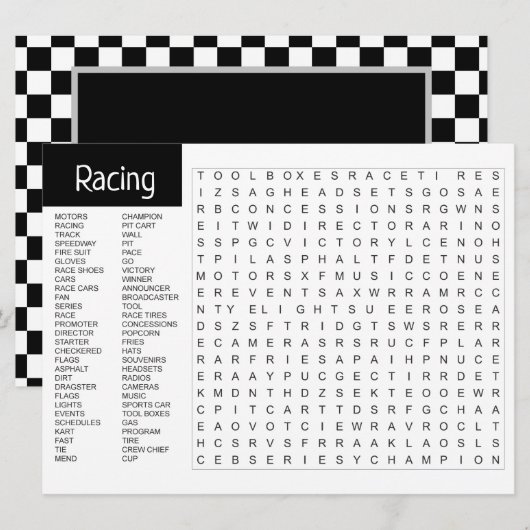 Karte Sport Theme Activity (Vorne/Hinten)