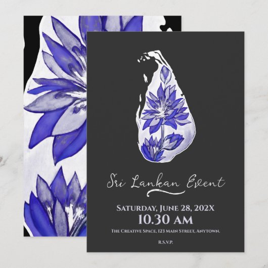 Karte Sri Lankas im Graffiti-Stil (Vorne/Hinten)