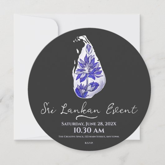 Karte Sri Lankas im Graffiti-Stil (Vorderseite)