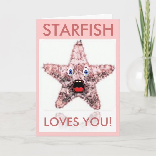 Karte Starfish-Liebensie Valentines Tages (Vorderseite)