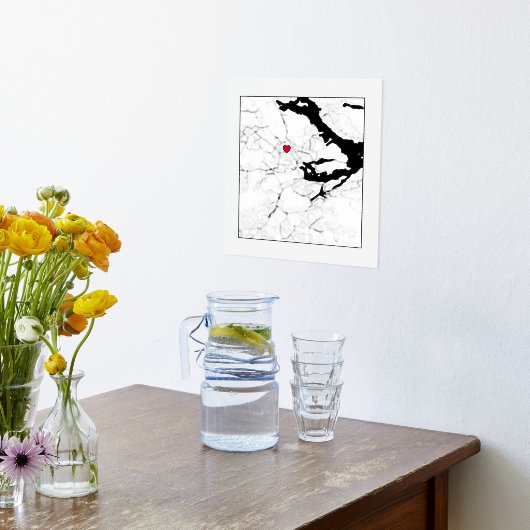 Karte Stockholm Schweden Moderne Elegante klassisc Foliendrucke (Ablage(Küche))