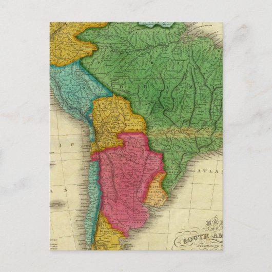 Karte Südamerikas 3 (Vorderseite)