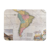 Karte Südamerikas 3 Magnet (Horizontal)