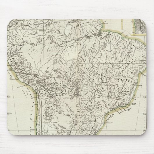 Karte Südamerikas 3 Mousepad (Vorne)