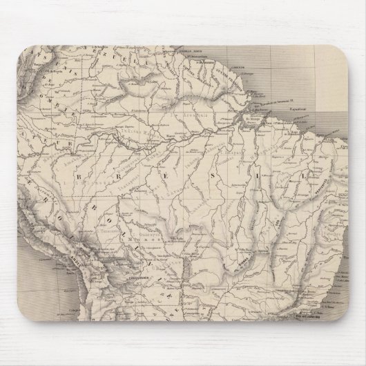 Karte Südamerikas 4 Mousepad (Vorne)