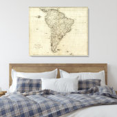 Karte Südamerikas Leinwanddruck (Insitu (Schlafzimmer))