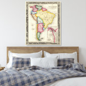 Karte Südamerikas Leinwanddruck (Insitu (Schlafzimmer))