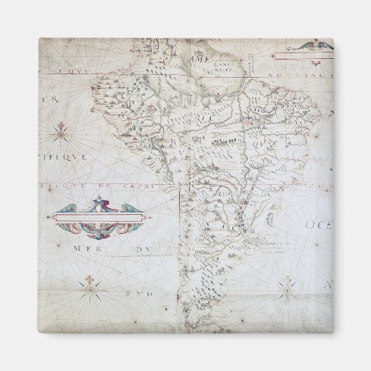 Karte Südamerikas Magnet (Vorne)