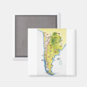 Karte Südamerikas Magnet (Vorderseite/Rückseite)