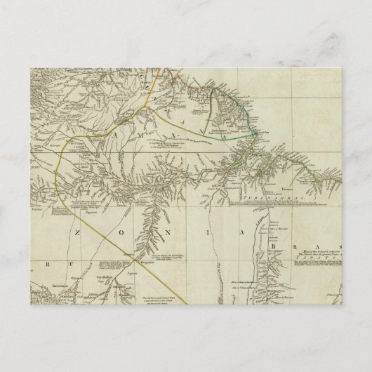 Karte Südamerikas, Nordteil (Vorderseite)