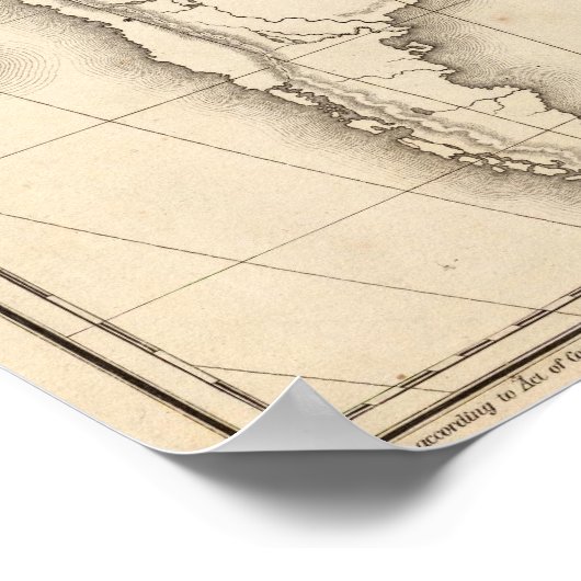 Karte Südamerikas Poster (Ecke)