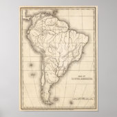 Karte Südamerikas Poster (Vorne)