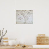 Karte Südamerikas Poster (Küche)