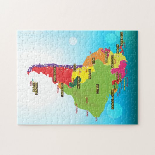 Karte Südamerikas Puzzle (Horizontal)