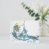 Karte Südostasiens (Stehend Vorderseite)