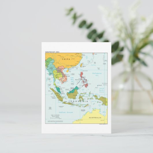 Karte Südostasiens (Stehend Vorderseite)