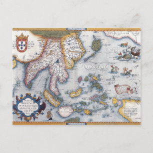 Karte Südostasiens und Indonesiens aus dem 16. Jah