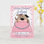 Karte Tanten-Geburtstag - niedliches (Gelbe Blume)