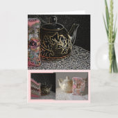 Karte - Teddybär-Bücher und Tee (Vorderseite)