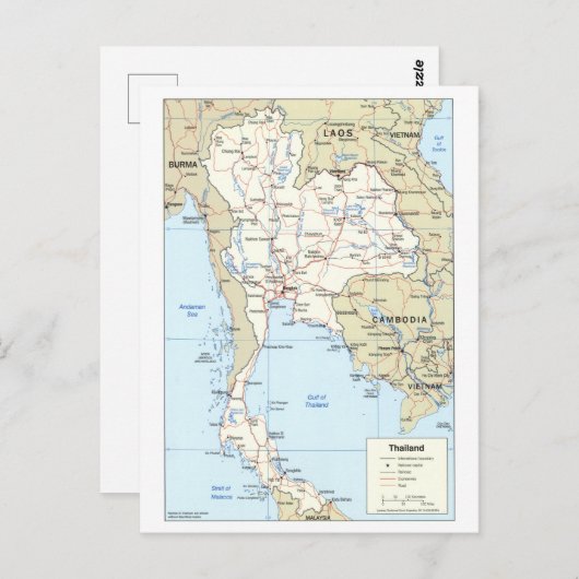 Karte Thailands (Vorne/Hinten)