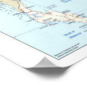 Karte Thailands Poster (Ecke)