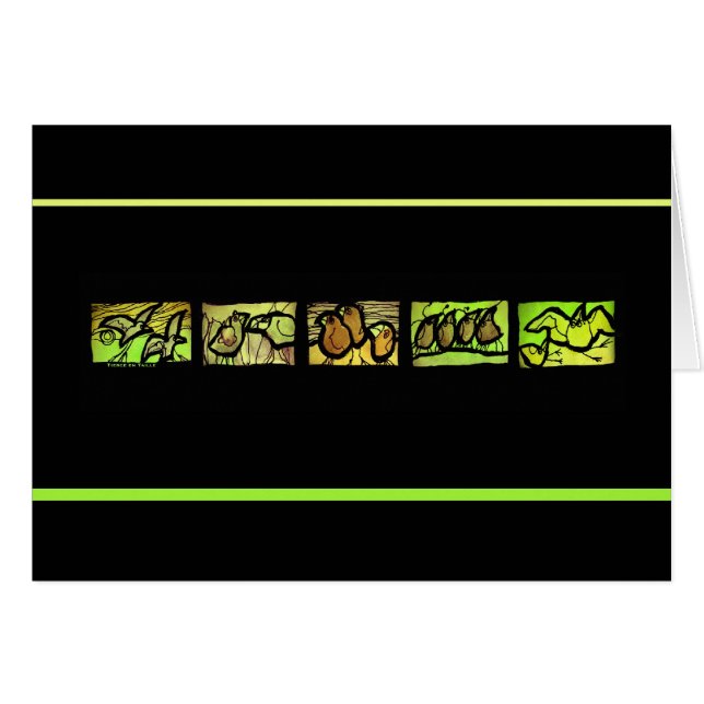 Karte Tierceen Taille Vert (Vorderseite (Horizontal))